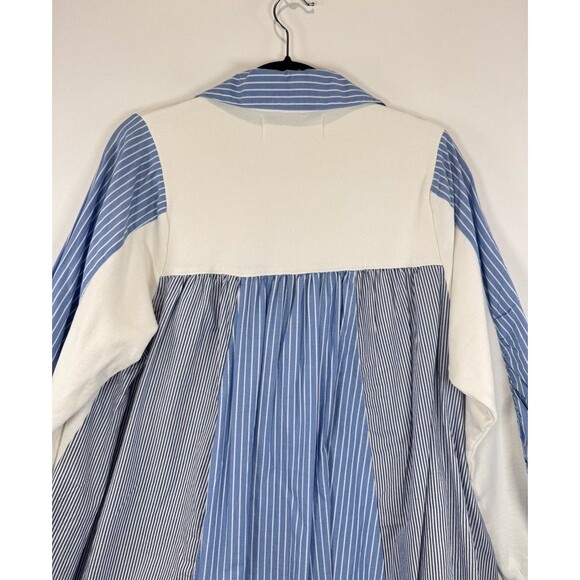 Anthropologie Pernille Rosenkilde Top White Remixed Striped Pullover Medium - Picture 11 of 13